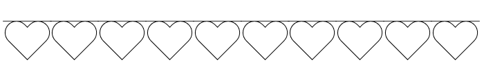 Bunting Font - Hearts Outline Regular Font OTHER CHARS
