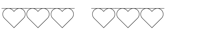 Bunting Font - Hearts Outline Regular Font OTHER CHARS