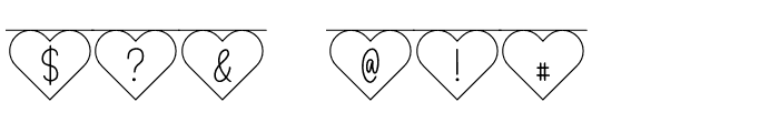 Bunting Font - Hearts Regular Font OTHER CHARS