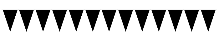 Bunting Font - Triangles Filled Regular Font LOWERCASE