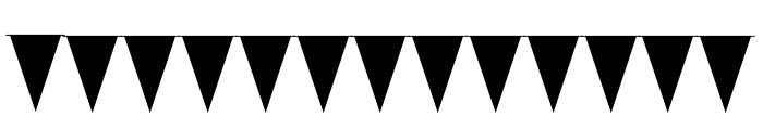 Bunting Font - Triangles Filled Regular Font LOWERCASE