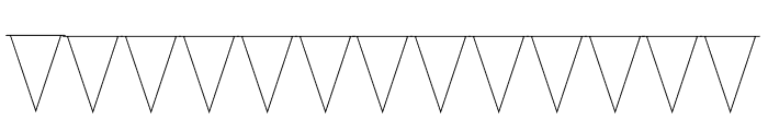 Bunting Font - Triangles Outline Regular Font UPPERCASE