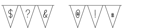 Bunting Font - Triangles Regular Font OTHER CHARS