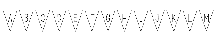 Bunting Font - Triangles Regular Font LOWERCASE