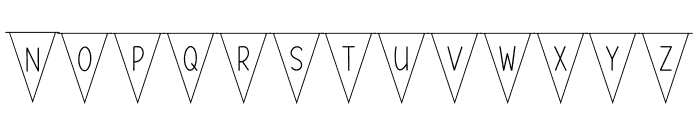 Bunting Font - Triangles Regular Font LOWERCASE