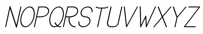 Buon Umore Thin Italic Font UPPERCASE