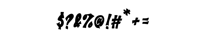 BurningChuckySlant-Regular Font OTHER CHARS