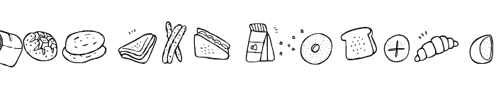 Butter Sandwich Food Clipart Font UPPERCASE
