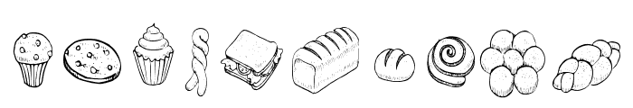 Butter Sugar Bread Clipart Font OTHER CHARS