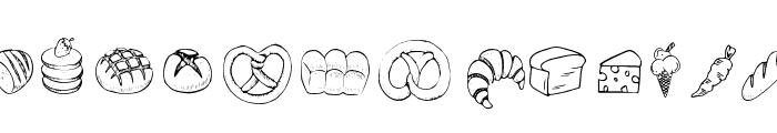 Butter Sugar Bread Clipart Font LOWERCASE