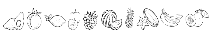Butter Sugar Fruit Clipart Font OTHER CHARS