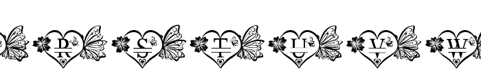 ButterfliesMonogram Font LOWERCASE