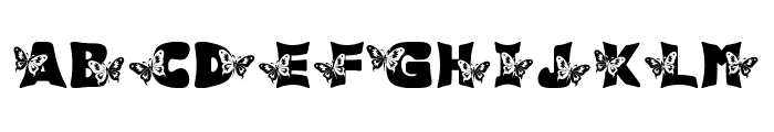 Butterfly Bright Bliss Regular Font UPPERCASE