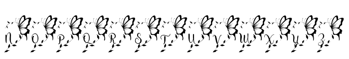 Butterfly Couple Monogram Reg Font LOWERCASE