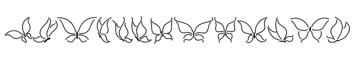 Butterfly Doodle Font UPPERCASE