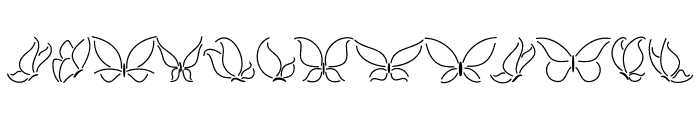 Butterfly Doodle Font UPPERCASE