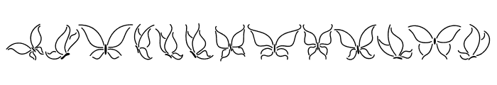 Butterfly Doodle Font LOWERCASE