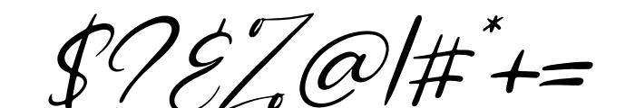 Butterfly Glorista Italic Font OTHER CHARS