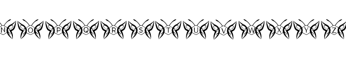 Butterfly Gold Monogram Font UPPERCASE