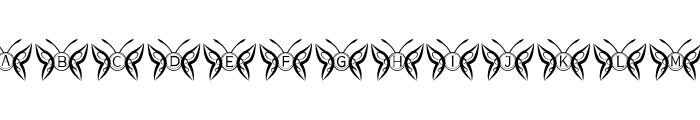 Butterfly Gold Monogram Font LOWERCASE