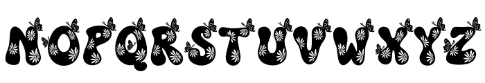 Butterfly Groovy Font UPPERCASE