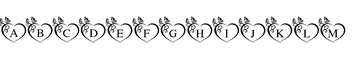 Butterfly Heart Monogram FONT