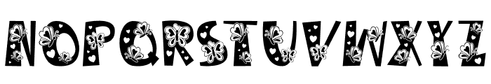 Butterfly-Heart Font UPPERCASE