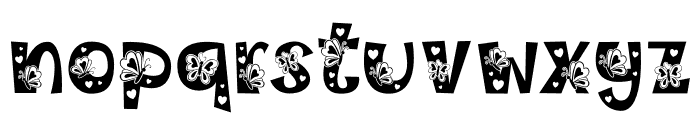 Butterfly-Heart Font LOWERCASE