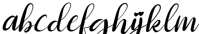 Butterfly Holiday Italic Font LOWERCASE