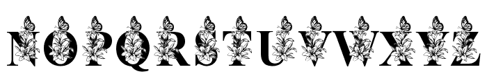 Butterfly Lily Flower Font UPPERCASE