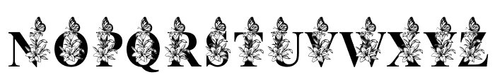 Butterfly Lily Flower Font LOWERCASE