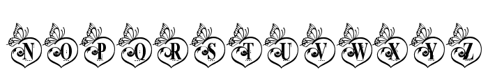 Butterfly Love Monogram Font UPPERCASE