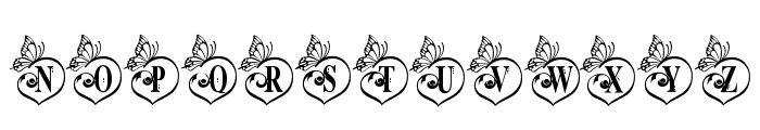 Butterfly Love Monogram Font LOWERCASE