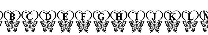 Butterfly Lover Monogram Font UPPERCASE