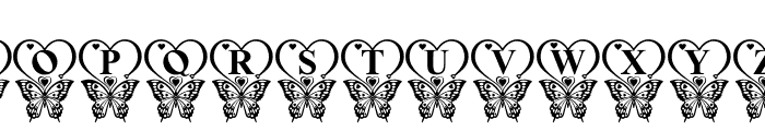 Butterfly Lover Monogram Font UPPERCASE