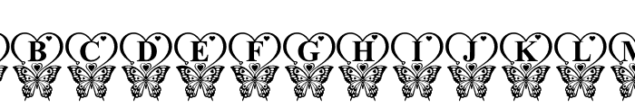 Butterfly Lover Monogram Font LOWERCASE