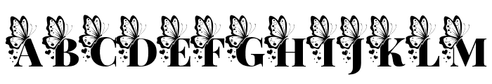 Butterfly Monogram Regular Font UPPERCASE
