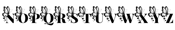 Butterfly Monogram Regular Font UPPERCASE