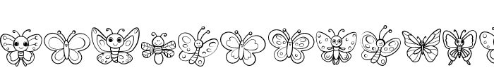 Butterfly Spring Font UPPERCASE