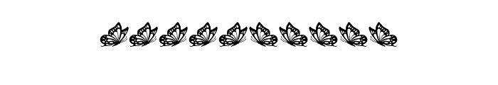 Butterfly and Lily Flower Font OTHER CHARS