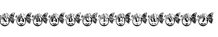 Butterfly and Roses Font LOWERCASE