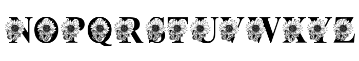 Butterfly and Sunflower Font UPPERCASE