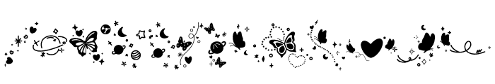 Butterfly inlove Font UPPERCASE