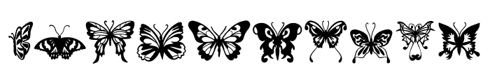 Butterfly tattoo Font OTHER CHARS