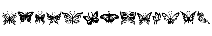 Butterfly tattoo Font UPPERCASE