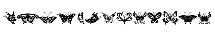 Butterfly tattoo Font UPPERCASE