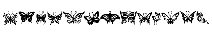 Butterfly tattoo Font LOWERCASE