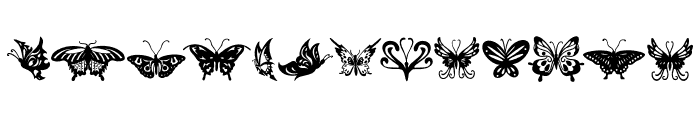 Butterfly tattoo Font LOWERCASE