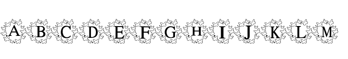 Butterfly wedding Font UPPERCASE