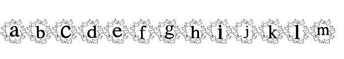 Butterfly wedding Font LOWERCASE